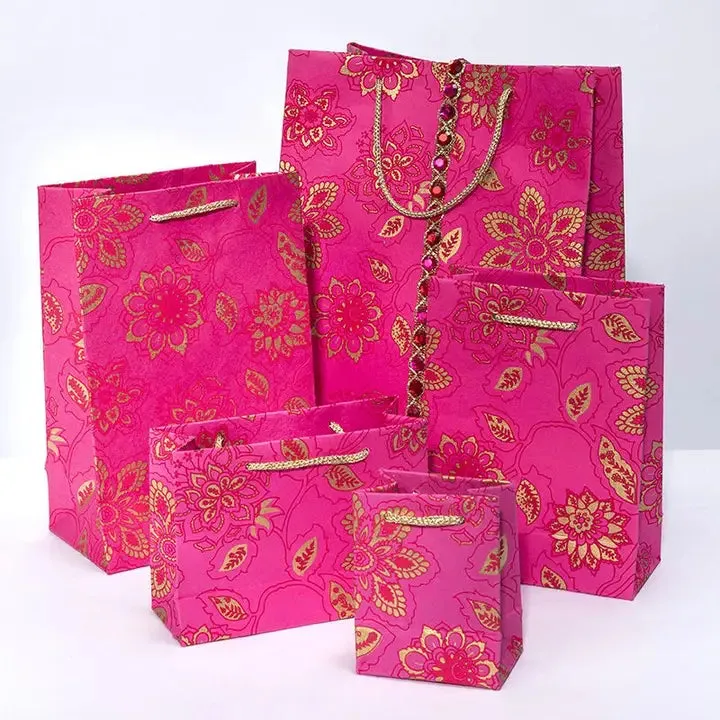 Pink Dahlia Gift Bag - Large