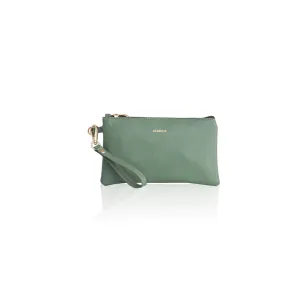 Polly Leather  Pouch - Sage