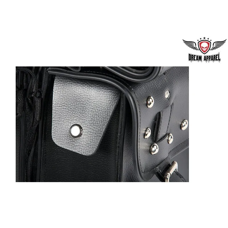 PVC Motorcycle Saddlebag With Heavy Duty Velcro Cover