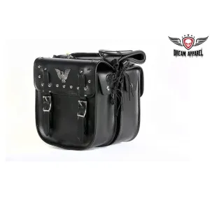 PVC Motorcycle Saddlebag With Heavy Duty Velcro Cover