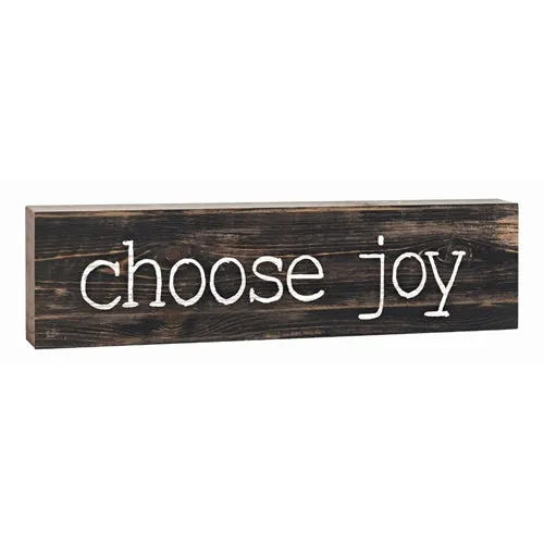 "Choose Joy" Block Decor - 1.5x6