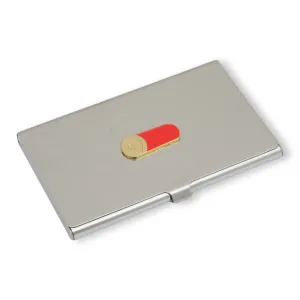 Red Cartridge Metal Business/Credit Card Holder