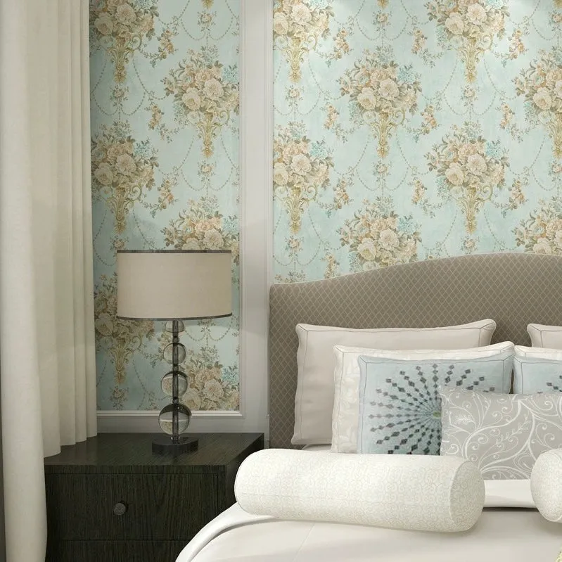 Retro European Style Wallpaper Mural 4 Color Options (㎡)