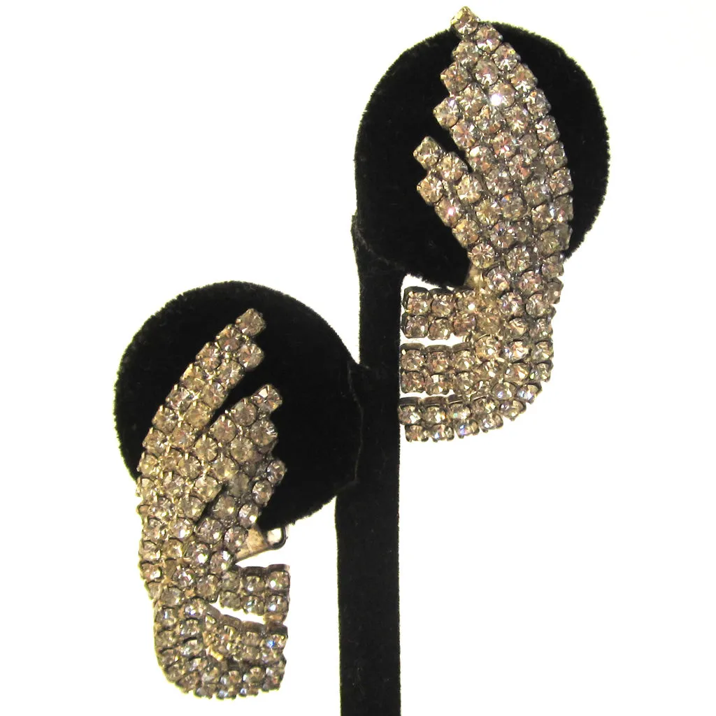 Rhinestone Sweep Earrings