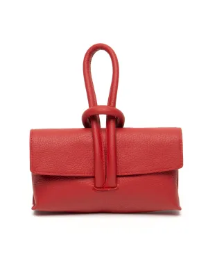 Riley Handle Clutch, Red