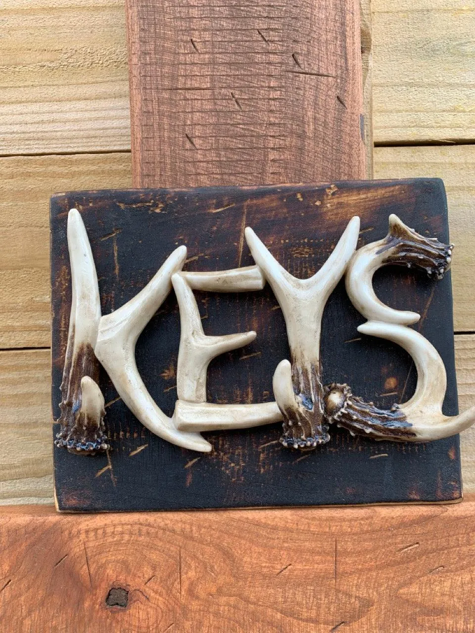 Rustic Deer Antler Horns Keychain Holder