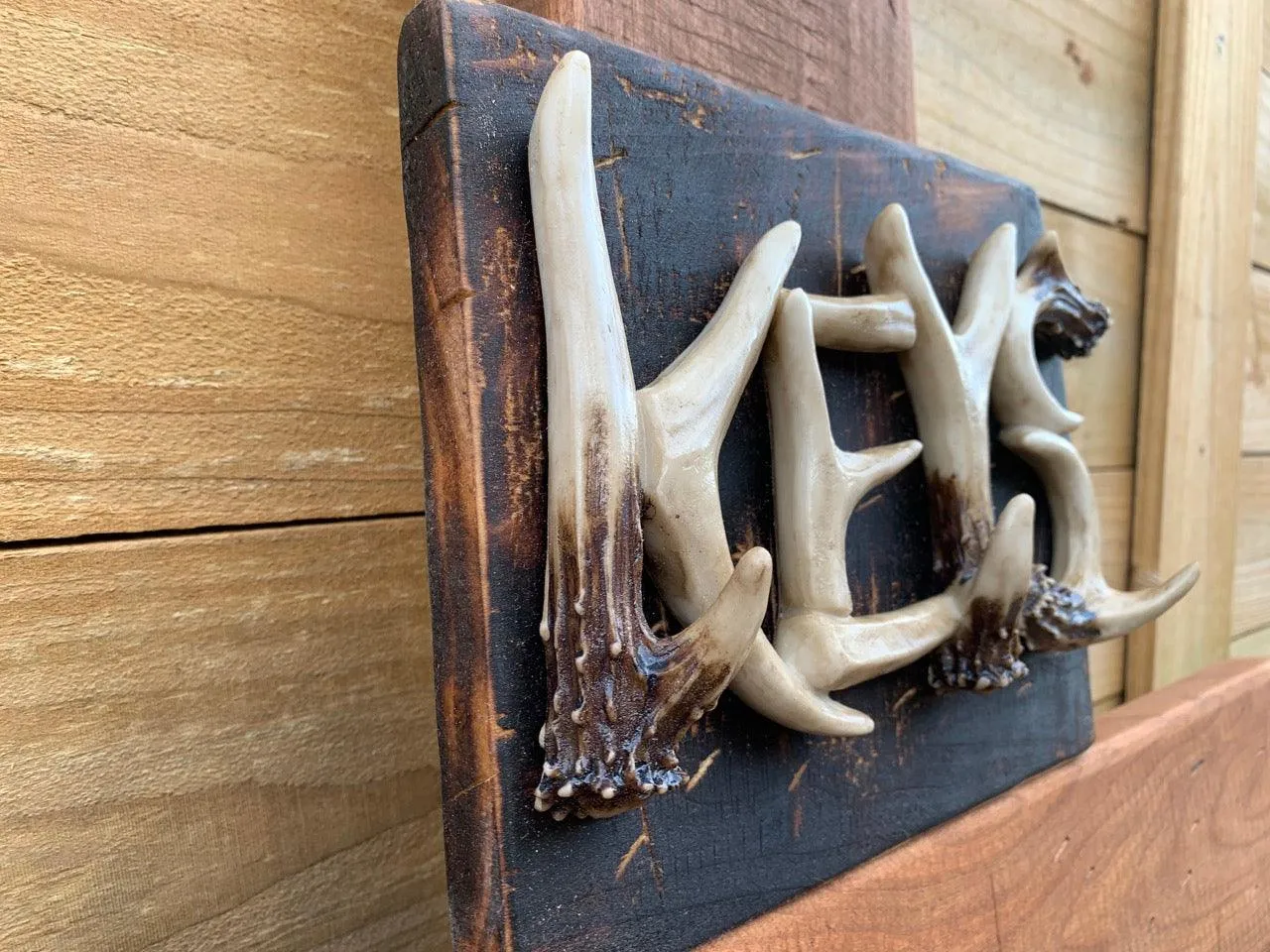 Rustic Deer Antler Horns Keychain Holder