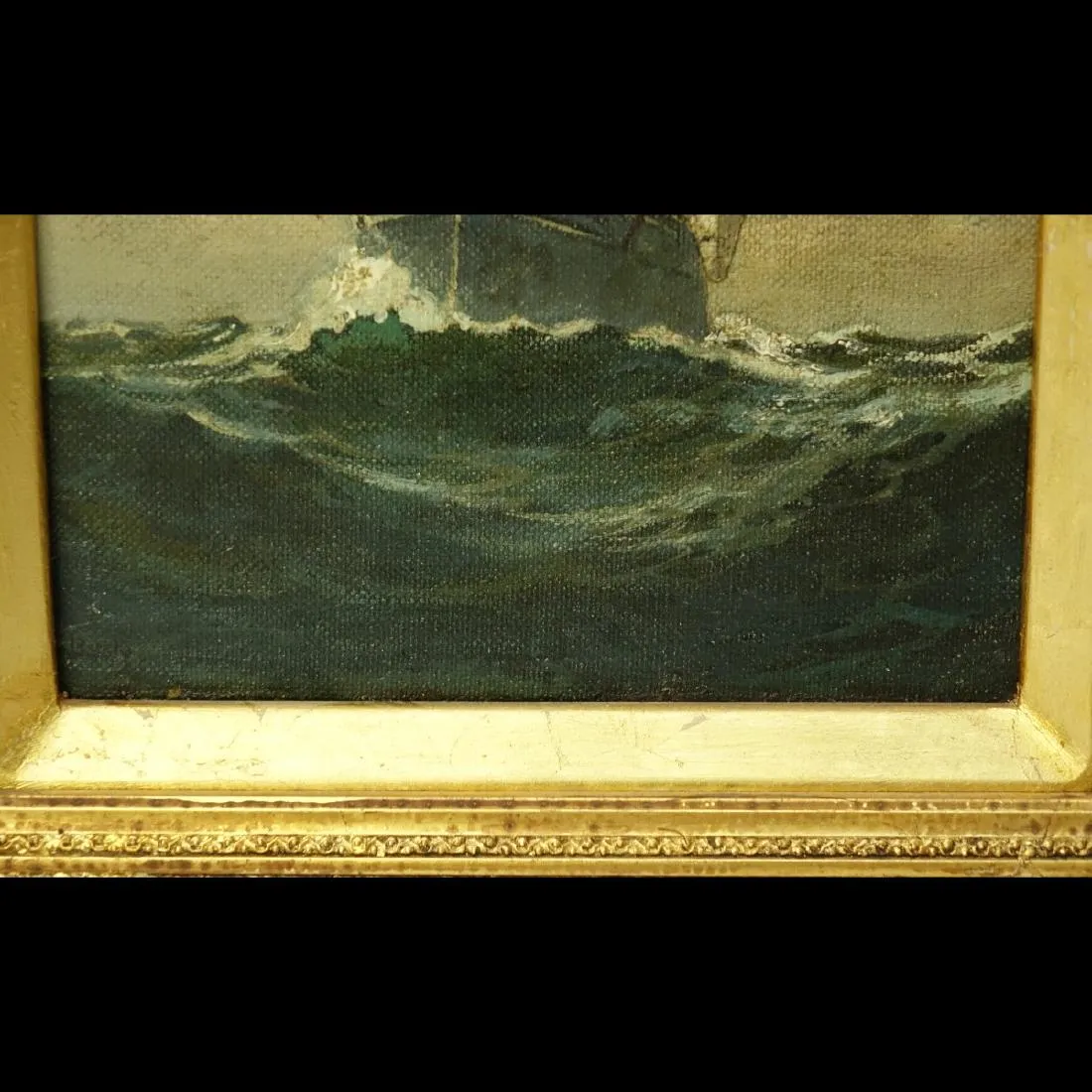 Sailing Ship at Sea, Oil on Canvas, 19th to 20th century ( 1800s to early 1900s