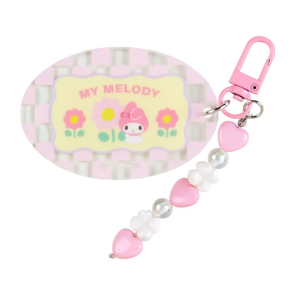 Sanrio Characters Secret Beaded Keychain :Pastel Check