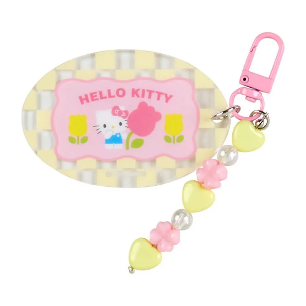 Sanrio Characters Secret Beaded Keychain :Pastel Check