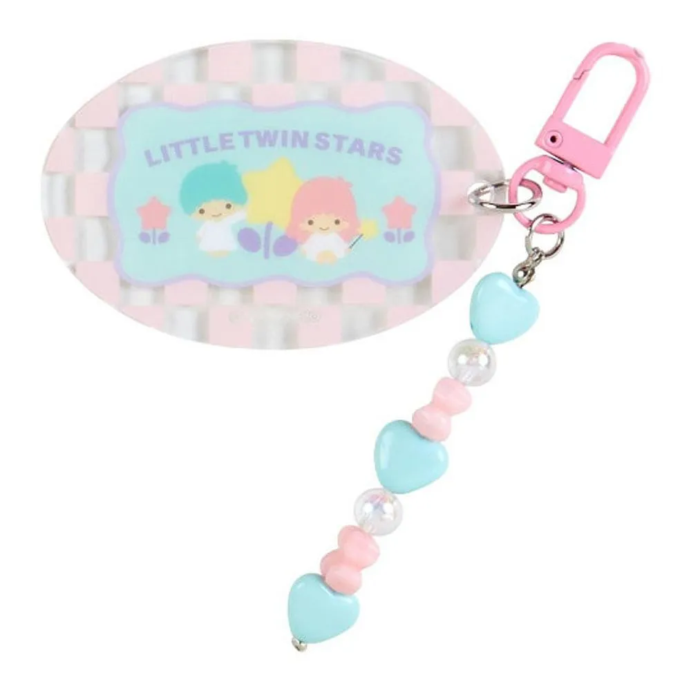 Sanrio Characters Secret Beaded Keychain :Pastel Check