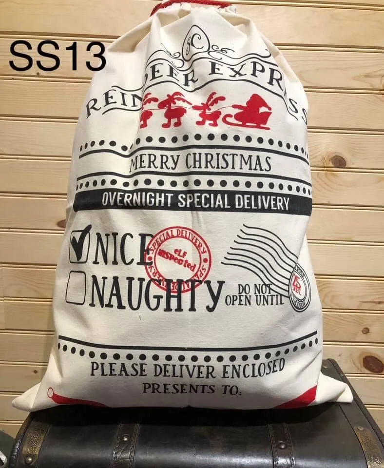 Santa Sack - SS13 - Reindeer Express Red Sleigh