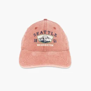 Seattle Chalk Red Skyline Crest Adjustable Hat