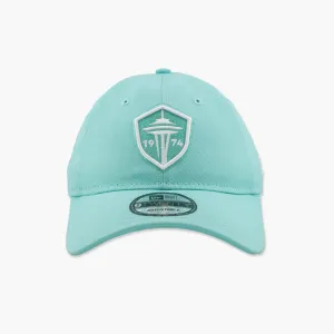 Seattle Sounders Primary Logo Ice Blue Adjustable Hat