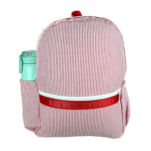 Seersucker Backpack Large with Pocket