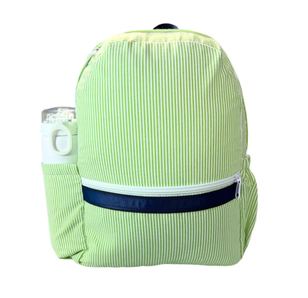 Seersucker Backpack Large with Pocket