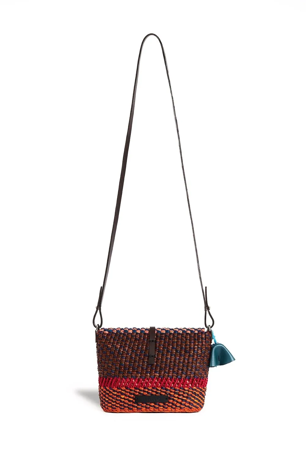 Sinsi Mocha Woven Sling Raffia Bag