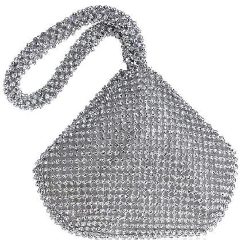 Soft Beaded Evening Clutch Purse Bag