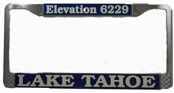 Souvenir License Plate Frame Lake Tahoe Elevation 6229