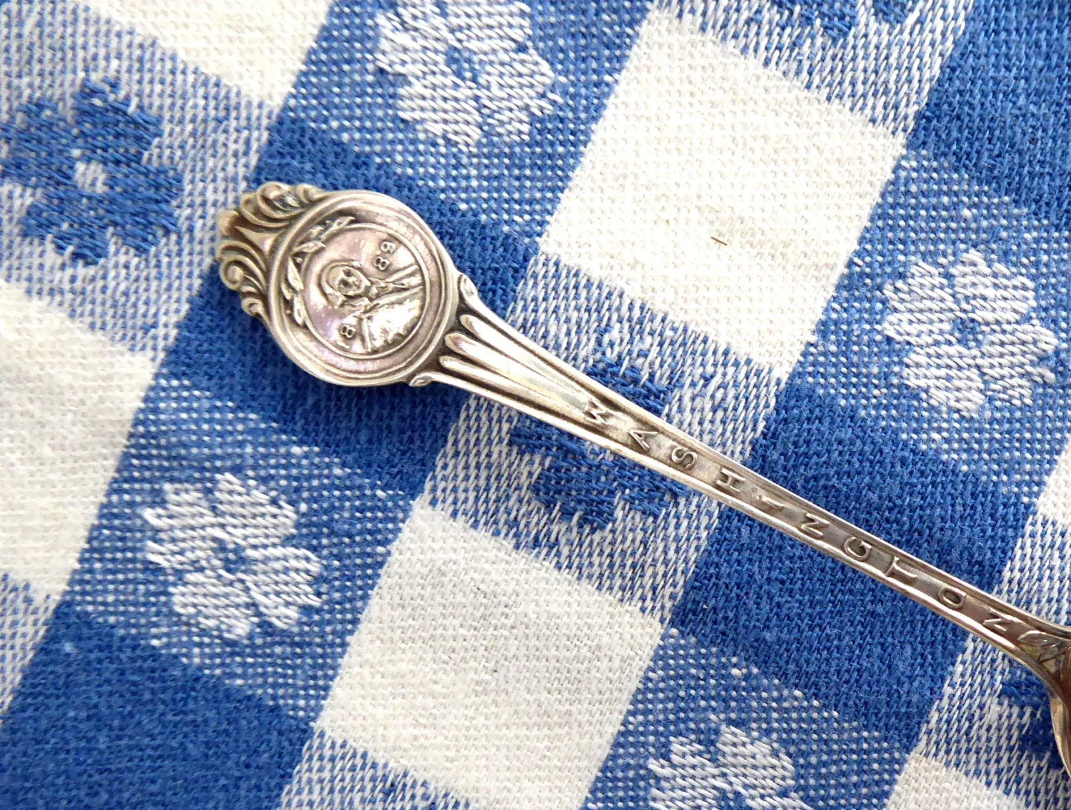 Sterling Silver Spoon 1920s Hoquiam Washington Matthews NY Souvenir George Washington