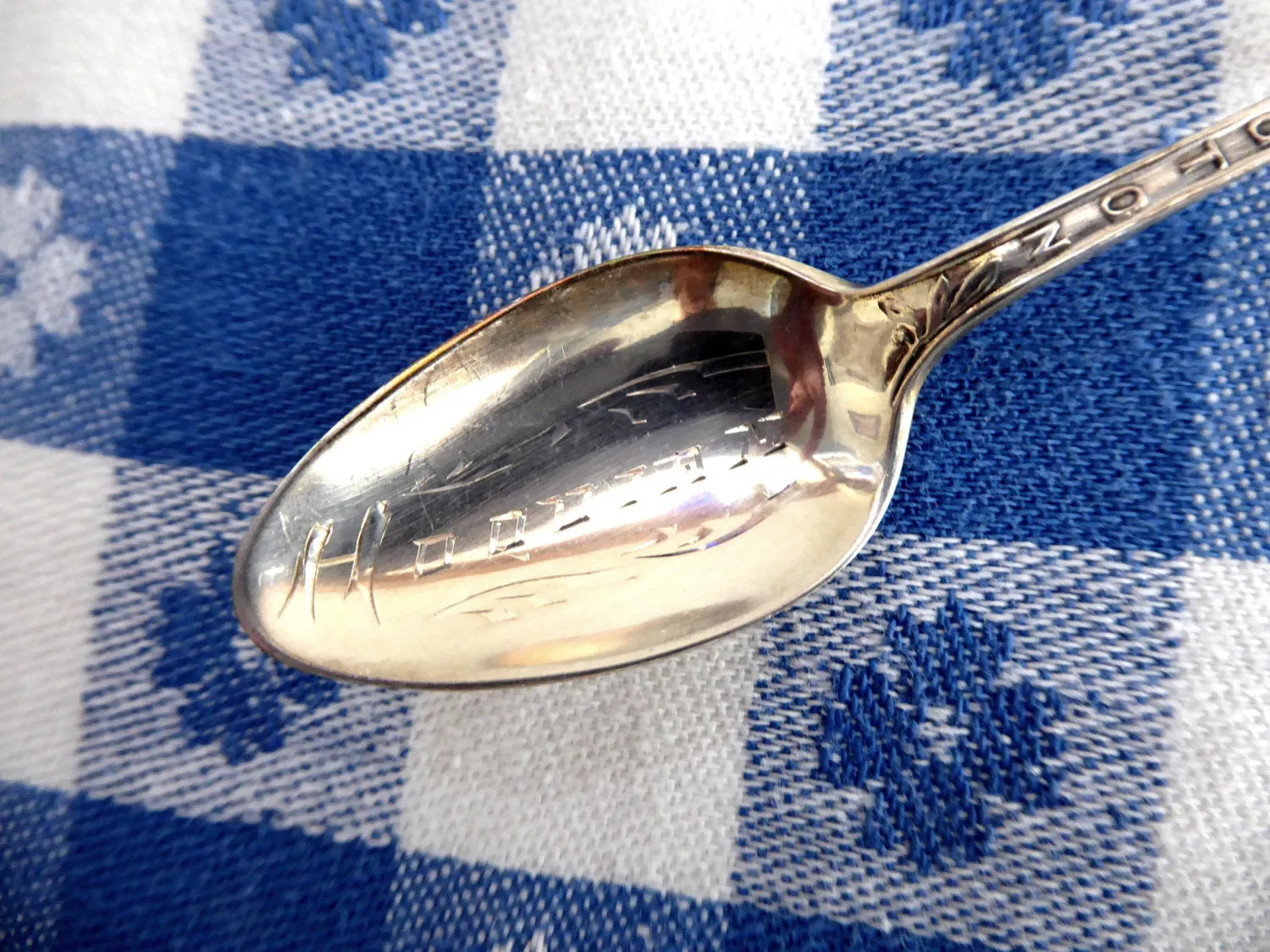 Sterling Silver Spoon 1920s Hoquiam Washington Matthews NY Souvenir George Washington