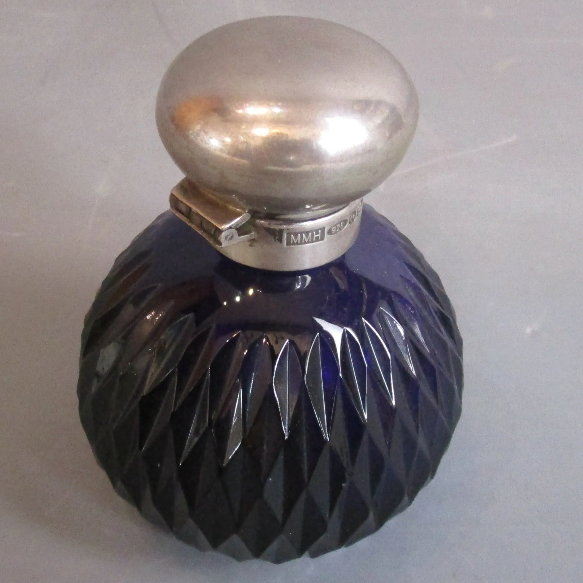 Sterling Silver Top Scent Bottle Vintage Birmingham c2000