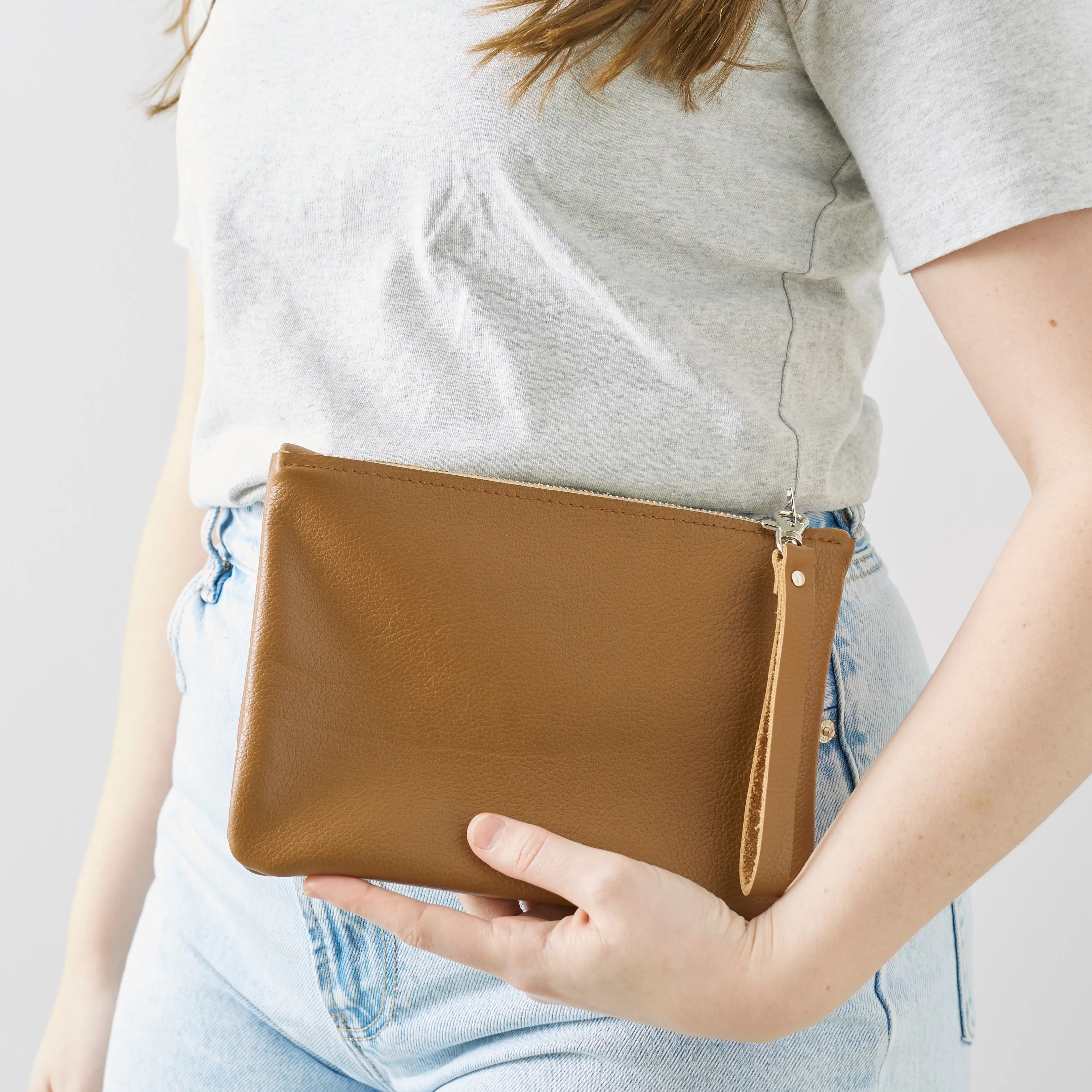 Tan Clutch Bag