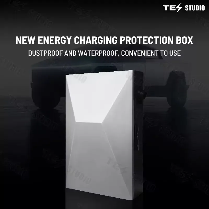 Tesstudio Cybertruck Style Charging Station Security Box | Ultimate Protection for EV Charging Equipment