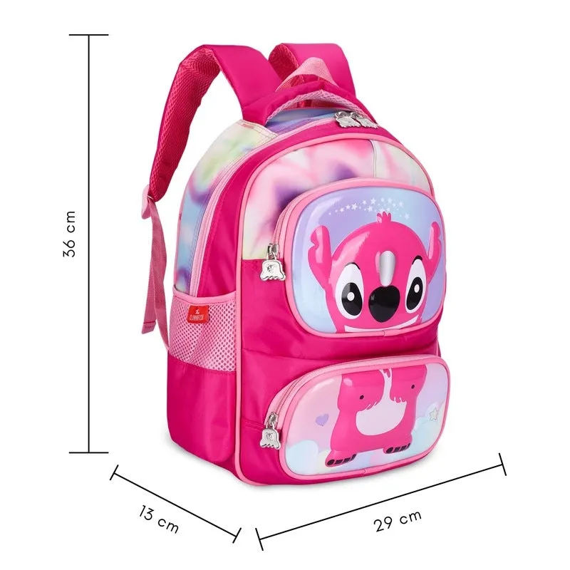 THE CLOWNFISH Kids Backpack - 13.6L Capacity, Durable, Lightweight | Main Compartment | Blush Pink