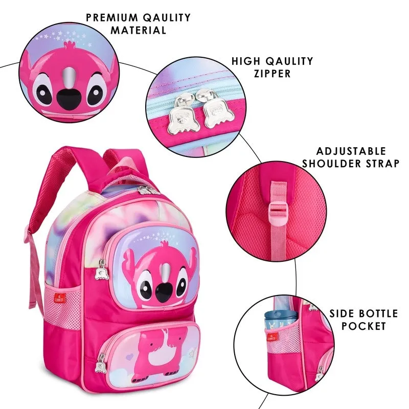 THE CLOWNFISH Kids Backpack - 13.6L Capacity, Durable, Lightweight | Main Compartment | Blush Pink