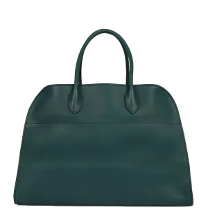 The Row Soft Margaux 15 Bag Cyprus Saddle Leather Silver Hardware