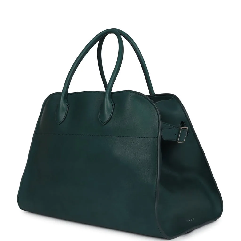 The Row Soft Margaux 15 Bag Cyprus Saddle Leather Silver Hardware