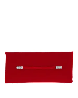 Tom Ford Womens Velvet Ava Crystal Clutch In Red