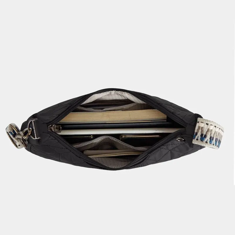 Travelon Anti-Theft Boho Slouchy Crossbody - Geo Black