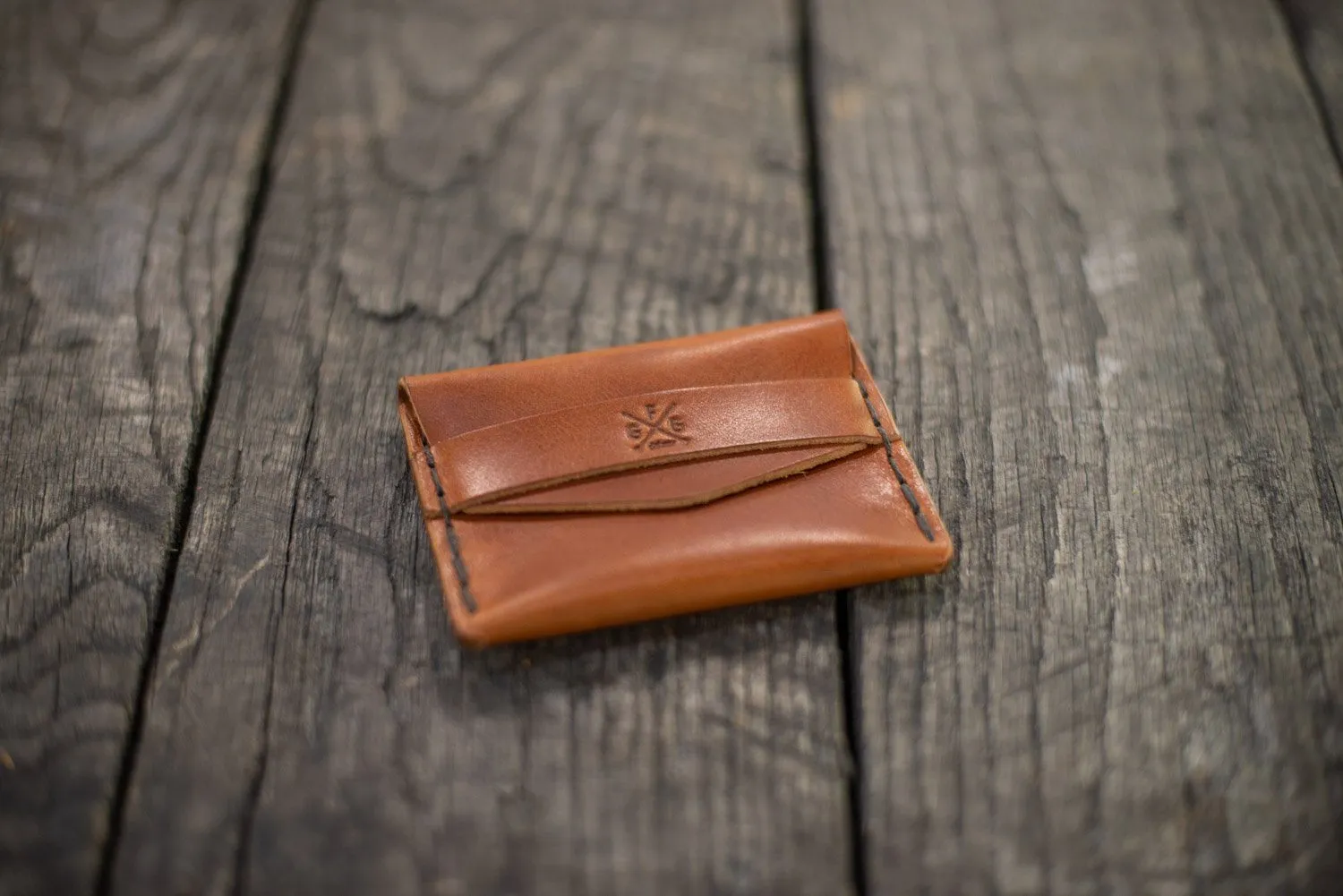 TUCK LEATHER CARD WALLET