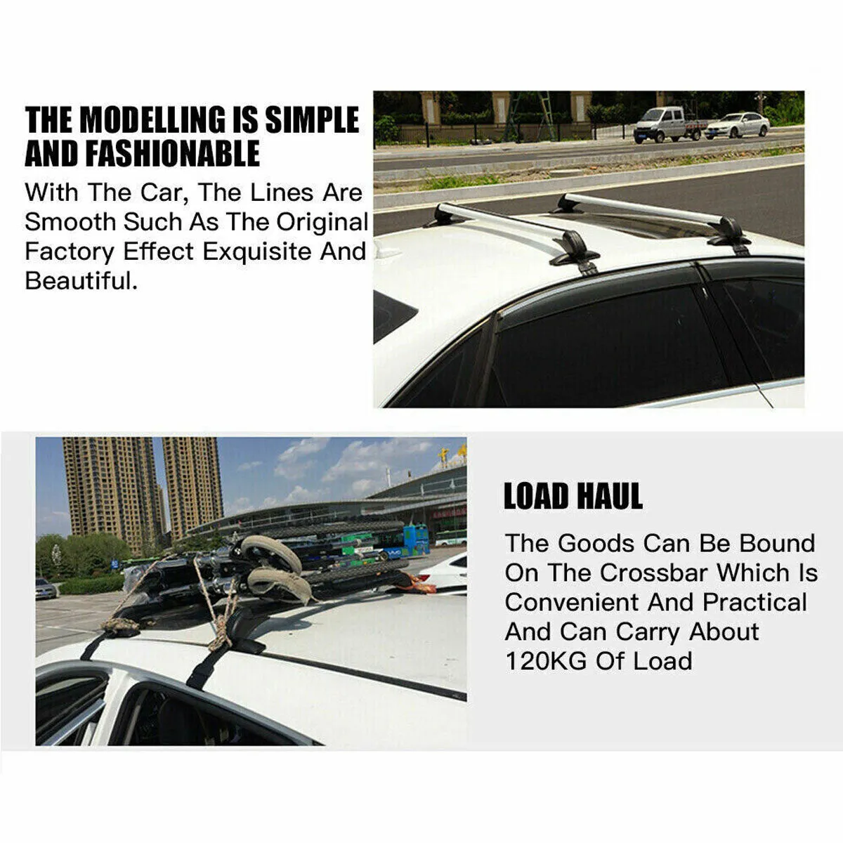 Universal Car Roof Racks Carrier Adjustable Cross Bars Aluminium Alloy Lockable