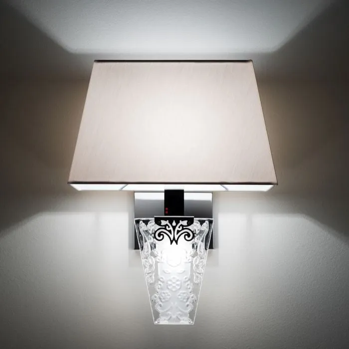 Vicky D69 D03 Crystal Wall Light With Shade From Fabbian