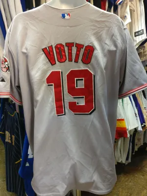 Vtg #19 JOEY VOTTO Cincinnati Reds MLB Majestic Aunthentic Jersey 48