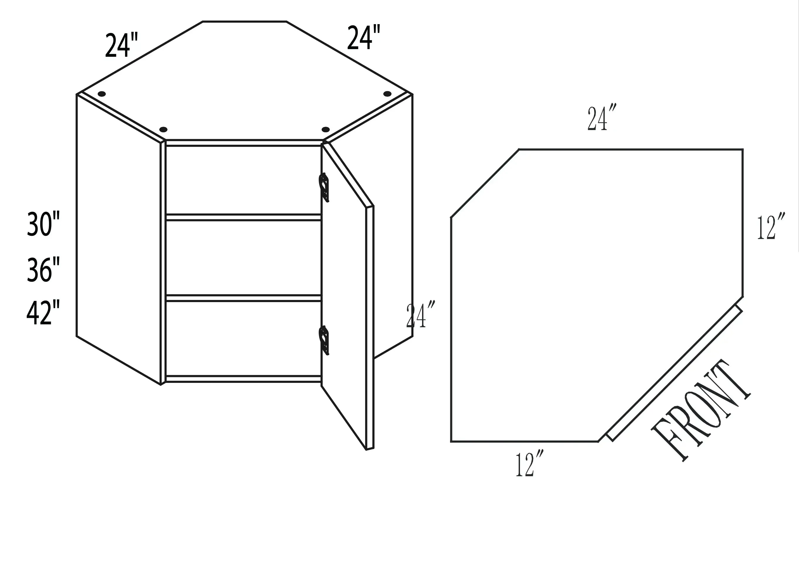 Wall Diagonal Corner - Modern Line