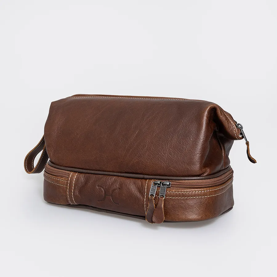 Wash Bag Unisex Leather