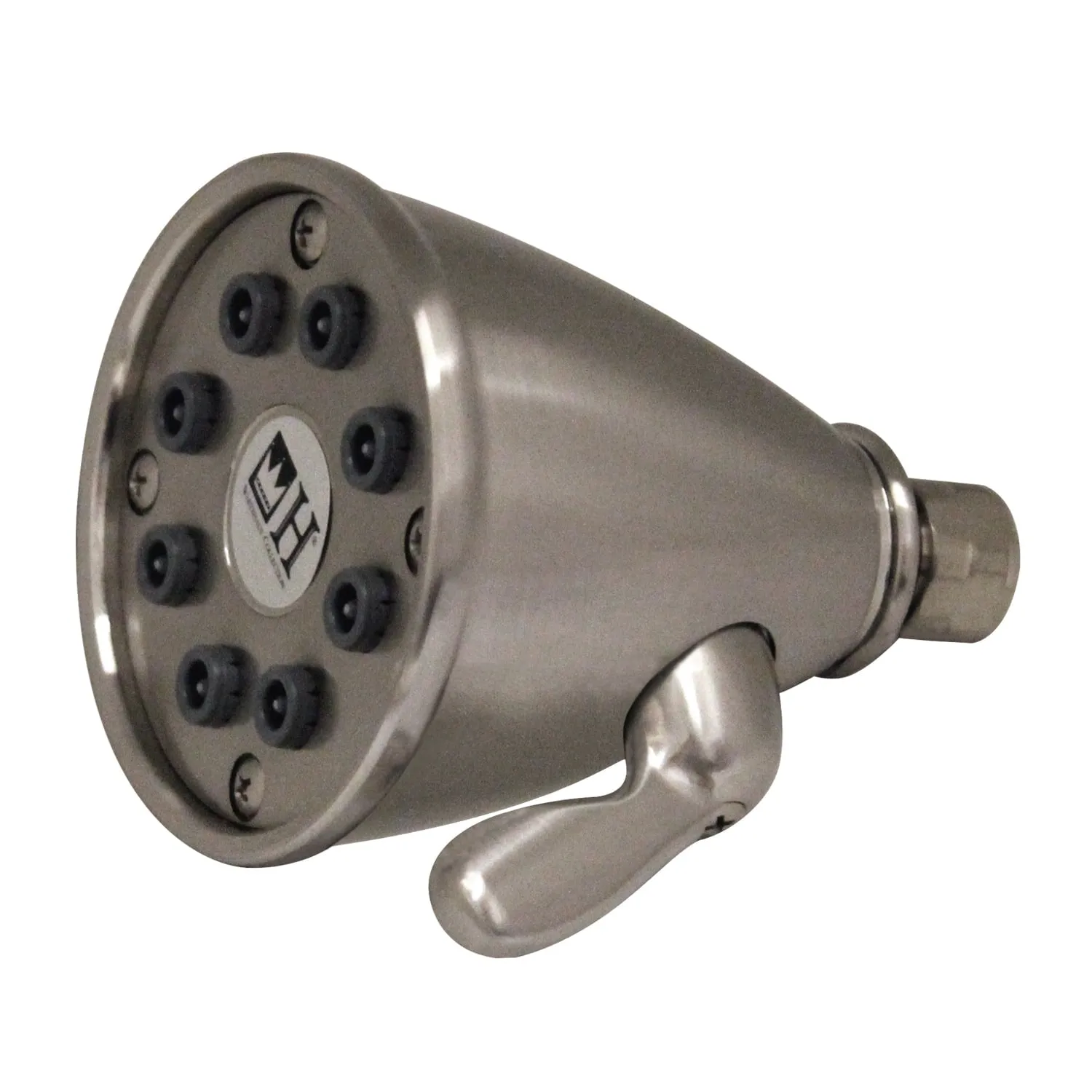 Whitehaus WH139-BN Showerhaus Round Showerhead with 8 Spray Jets with Adjustable Ball Joint