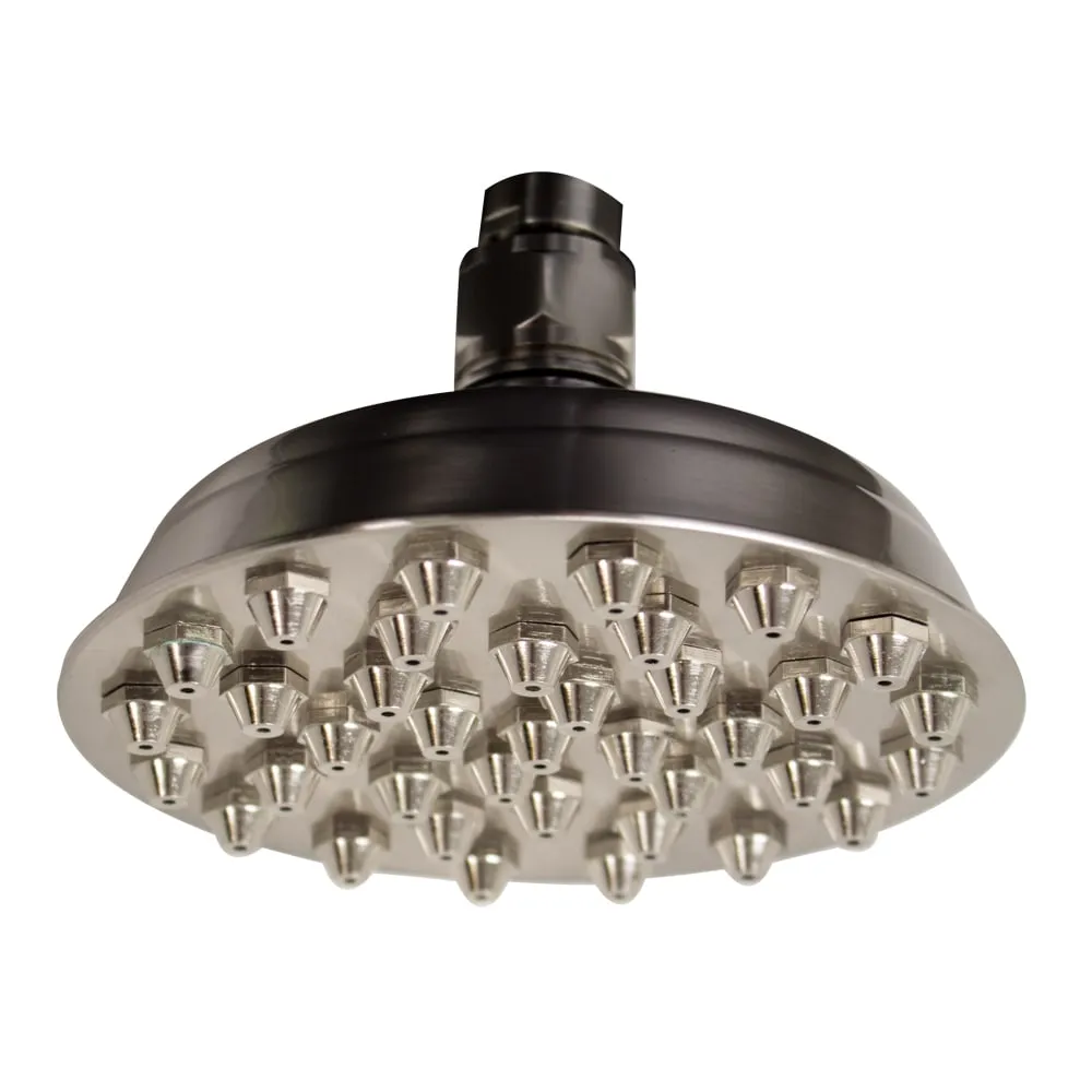 Whitehaus WHSM01-6-BN Showerhaus Small Sunflower Rainfall Showerhead with 37 Nozzles