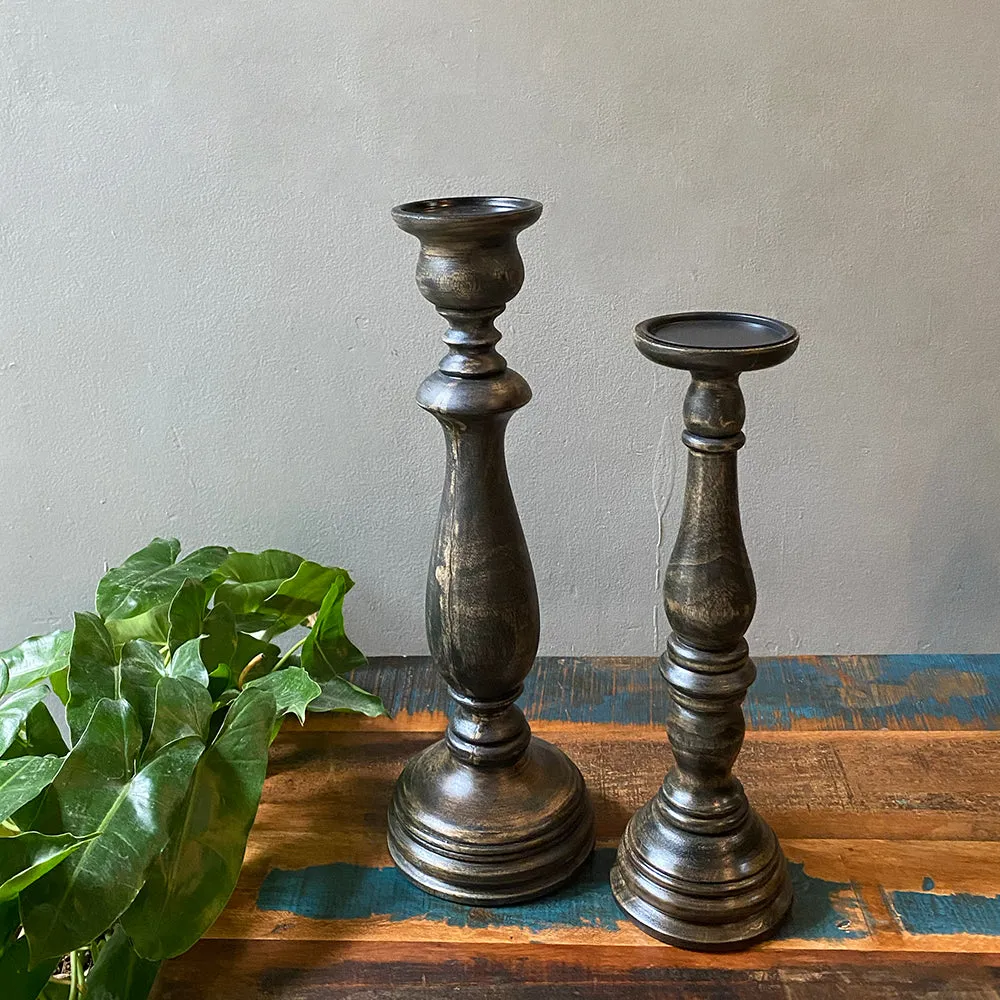 Wooden Candle Holders(Set of 2)