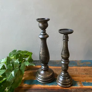 Wooden Candle Holders(Set of 2)