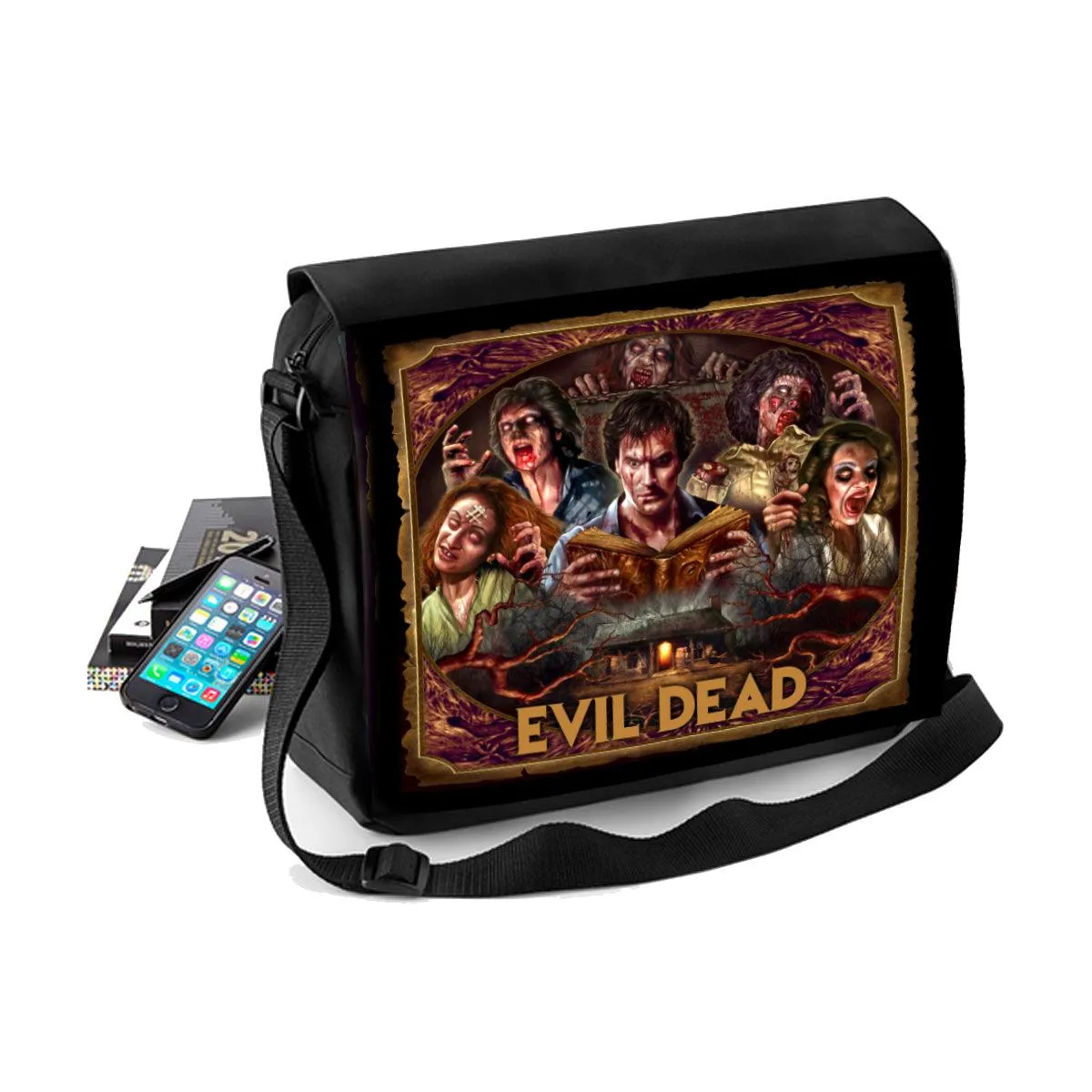 WSH - Evil Dead Necronomicon - Messenger Bag featuring artwork by Peter Panayis