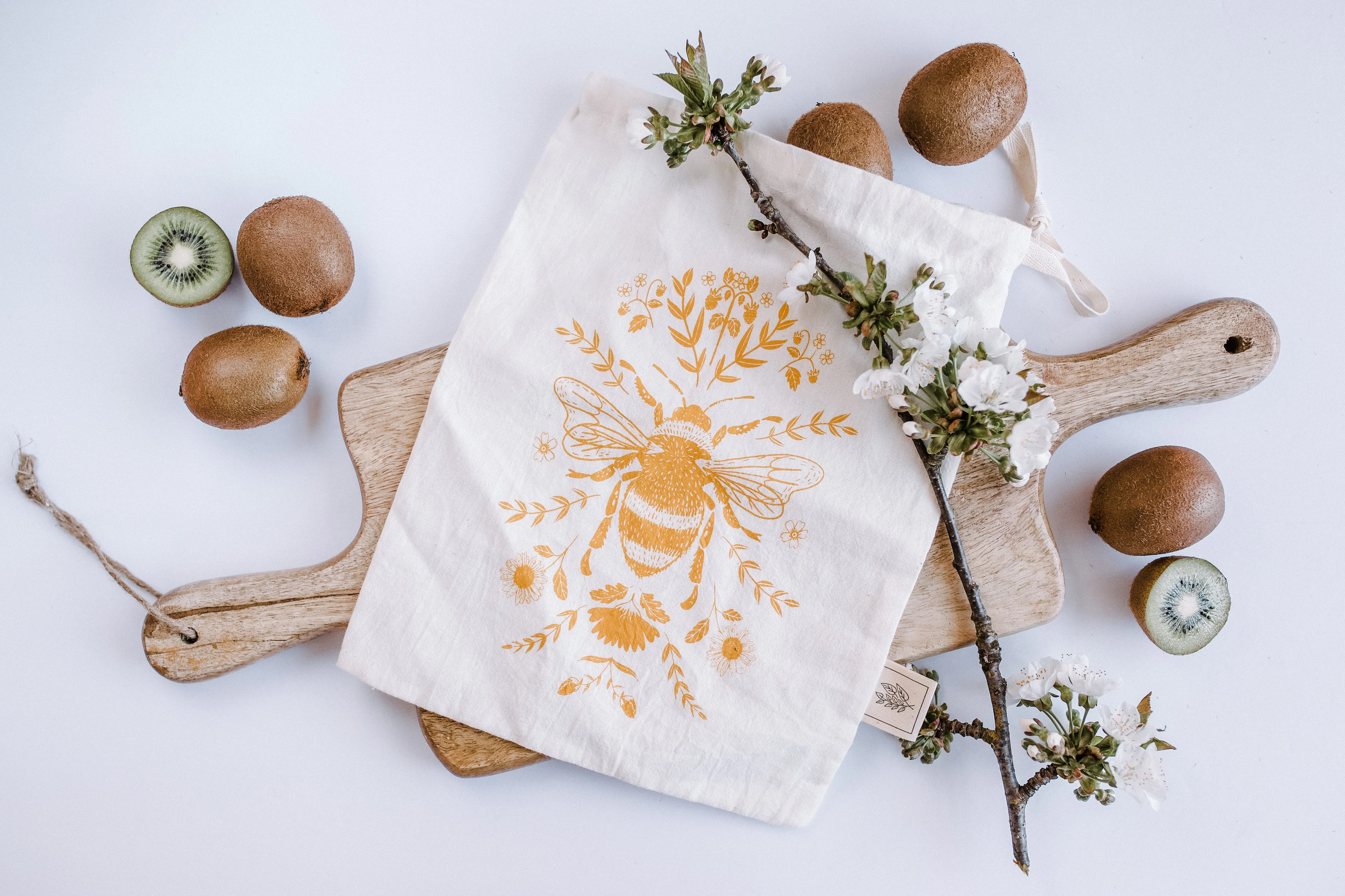 Yellow bee Reusable produce bag MED