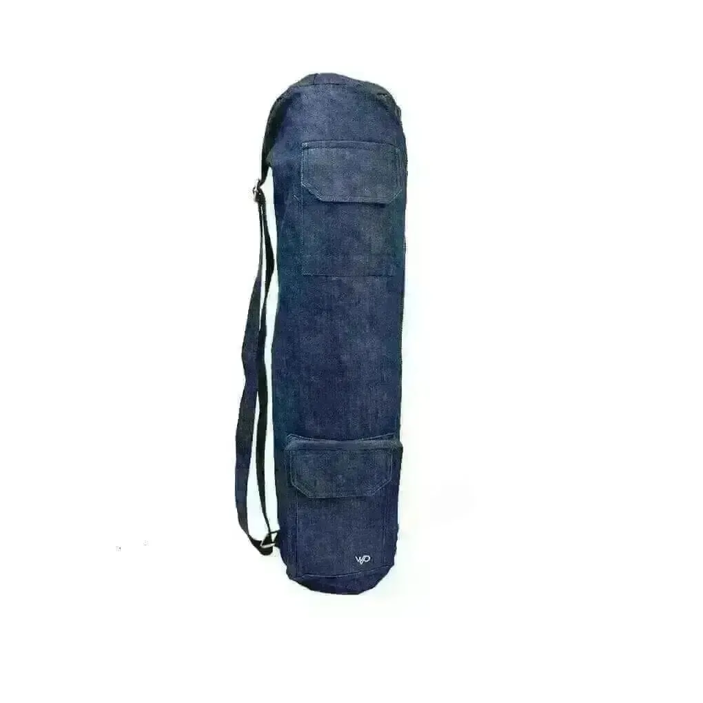 Yoga Mat Bag Fair Trade Certified Denim Organic Cotton